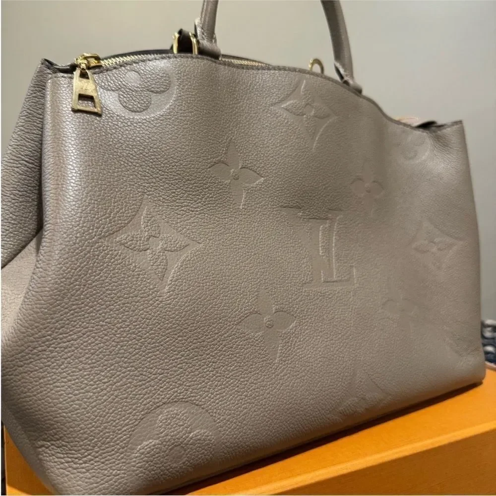 Louis Vuitton Grand Palais Crossbody Satchel Turtle Dove Gray